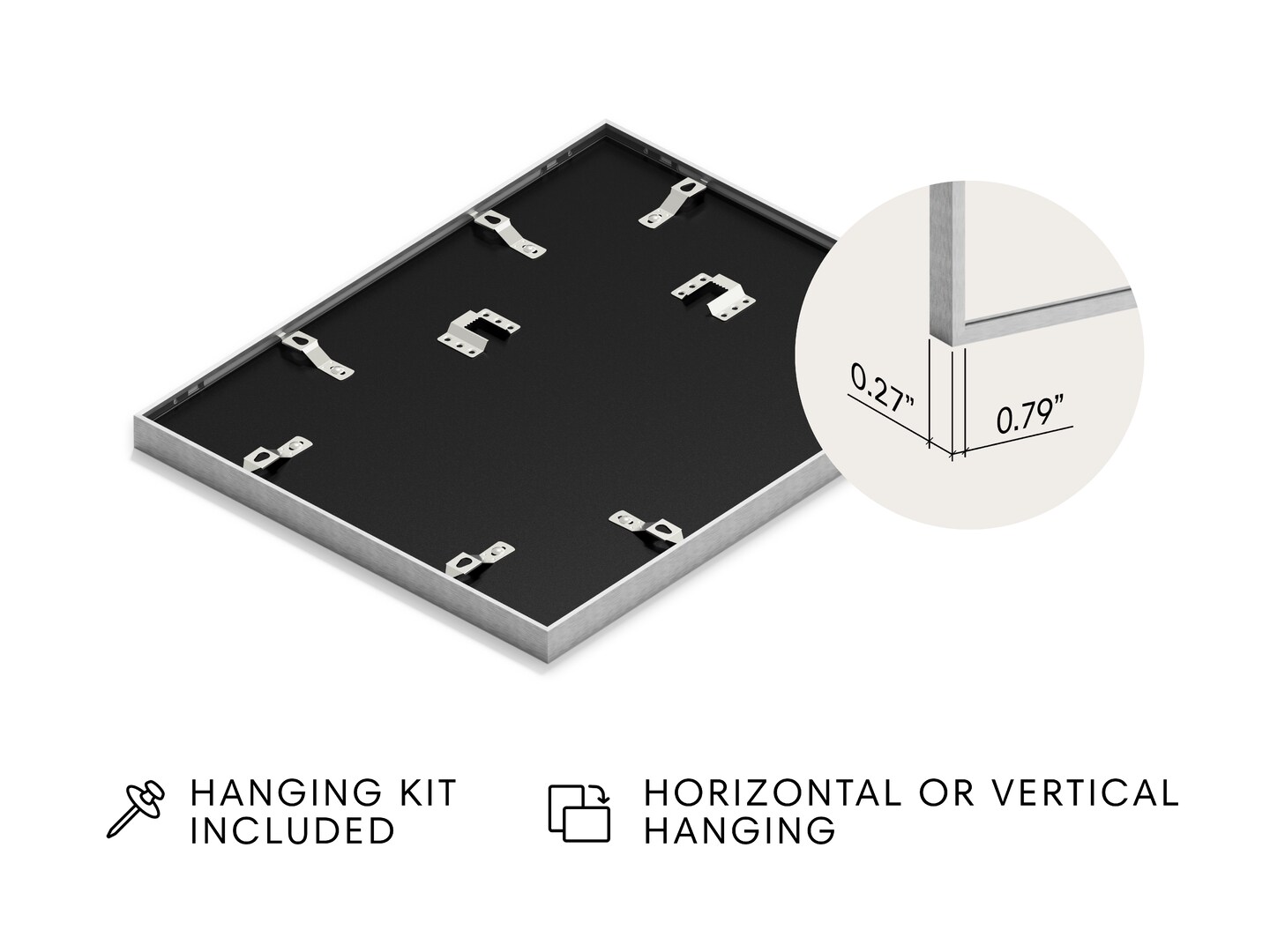 Haus and Hues Aluminum Glass and Matted Picture Frame