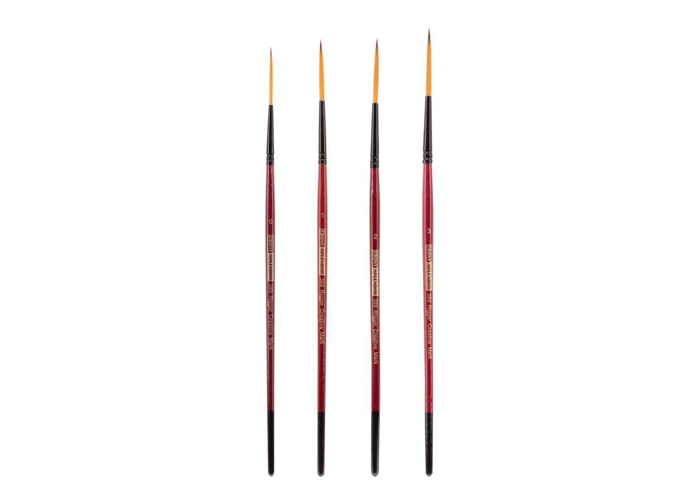 Creative Mark Ebony Splendor Short-Handled Synthetic Sable Paint Brush, Assorted, Teijin Multi-Filament Hair, Handcrafted Synthetic Paint Brushes for Acrylic, Watercolor Painting and More