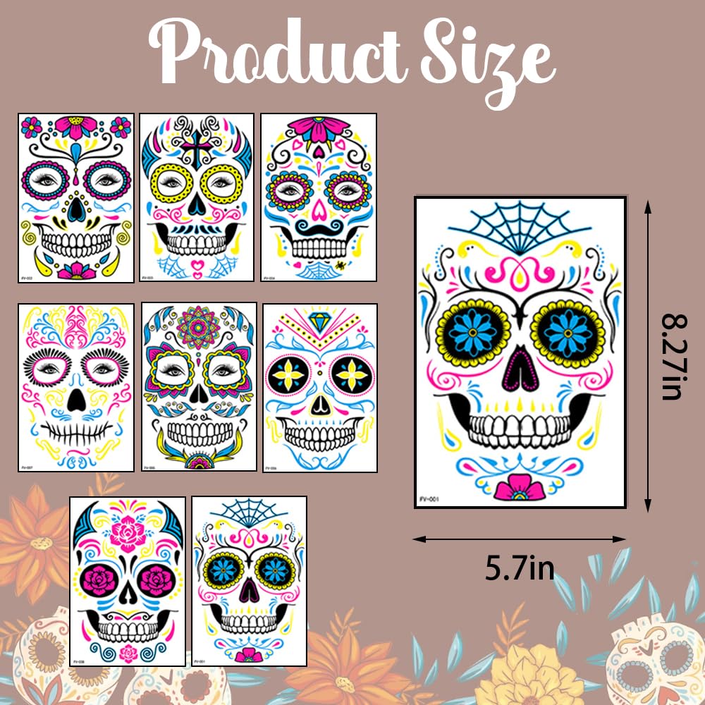 Day of The Dead Temporary Tattoos