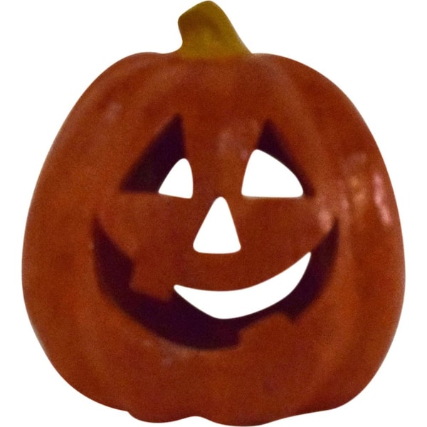 11 in. Dia Halloween Tabletop Jack O Lantern, Orange