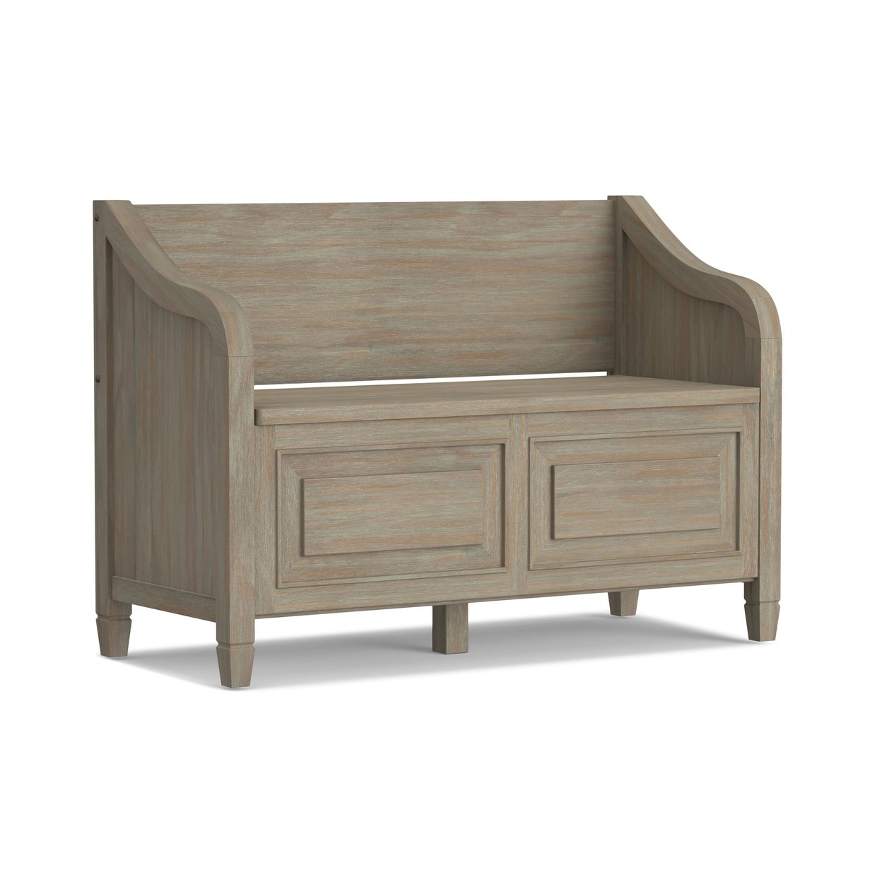 Simpli Home Connaught Solid Wood 42"Entryway Storage Bench, Multifunctional