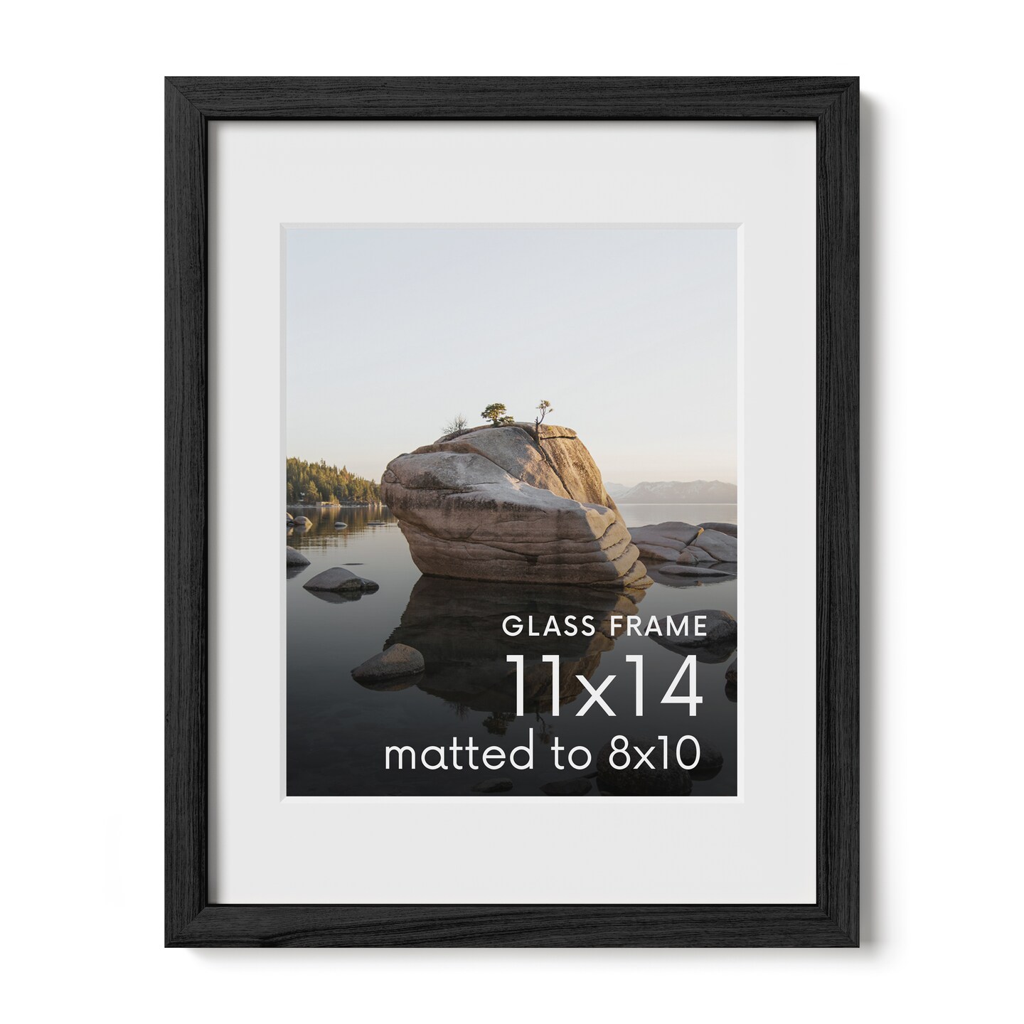 Haus and Hues Oak Wood Picture Frames Matted with Real Glass