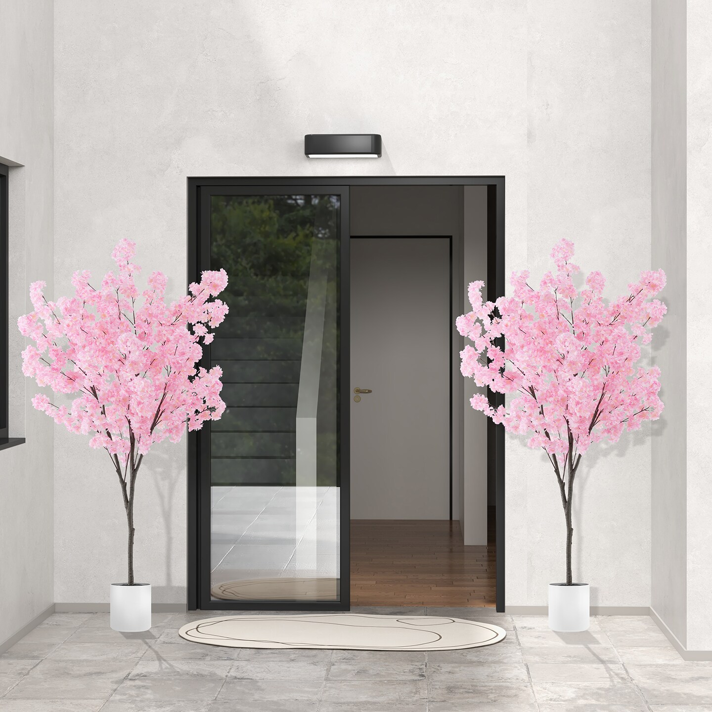 Artificial Cherry Blossom Tree with Pink Flowers
