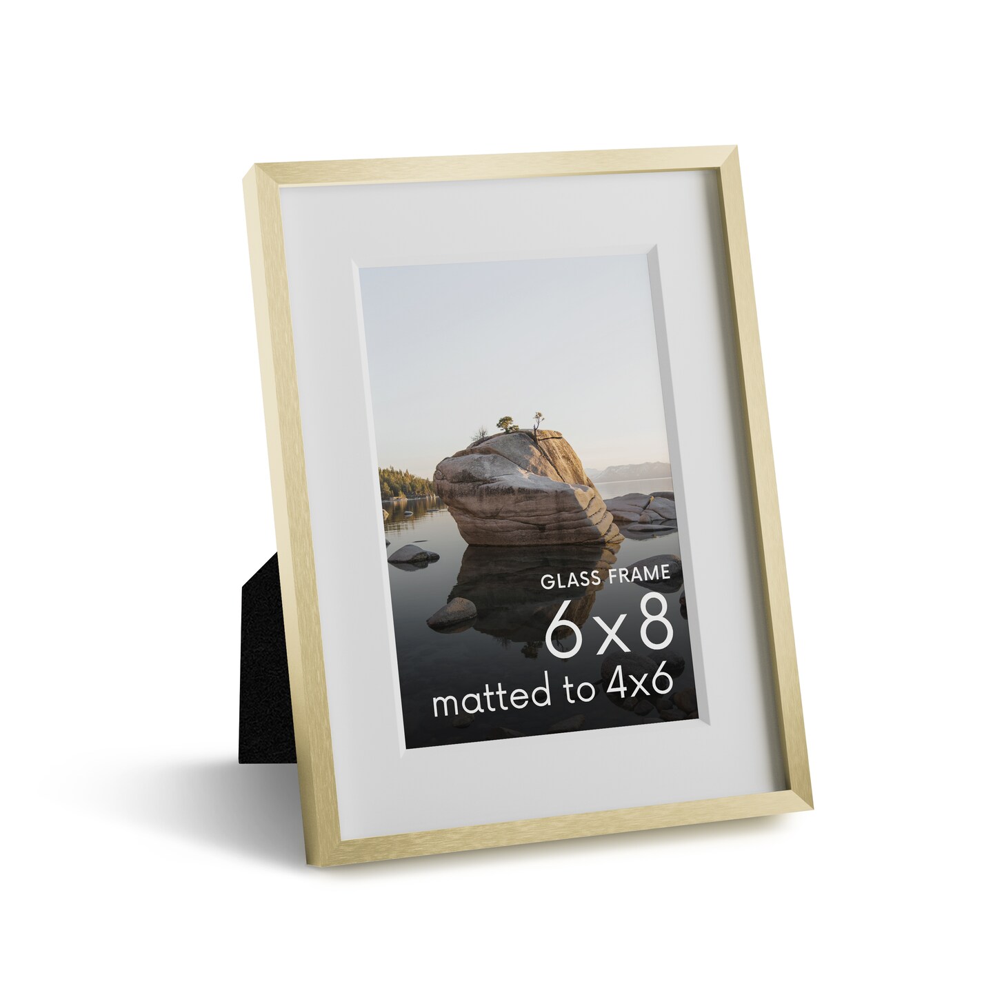 Haus and Hues Aluminum Glass and Matted Picture Frame