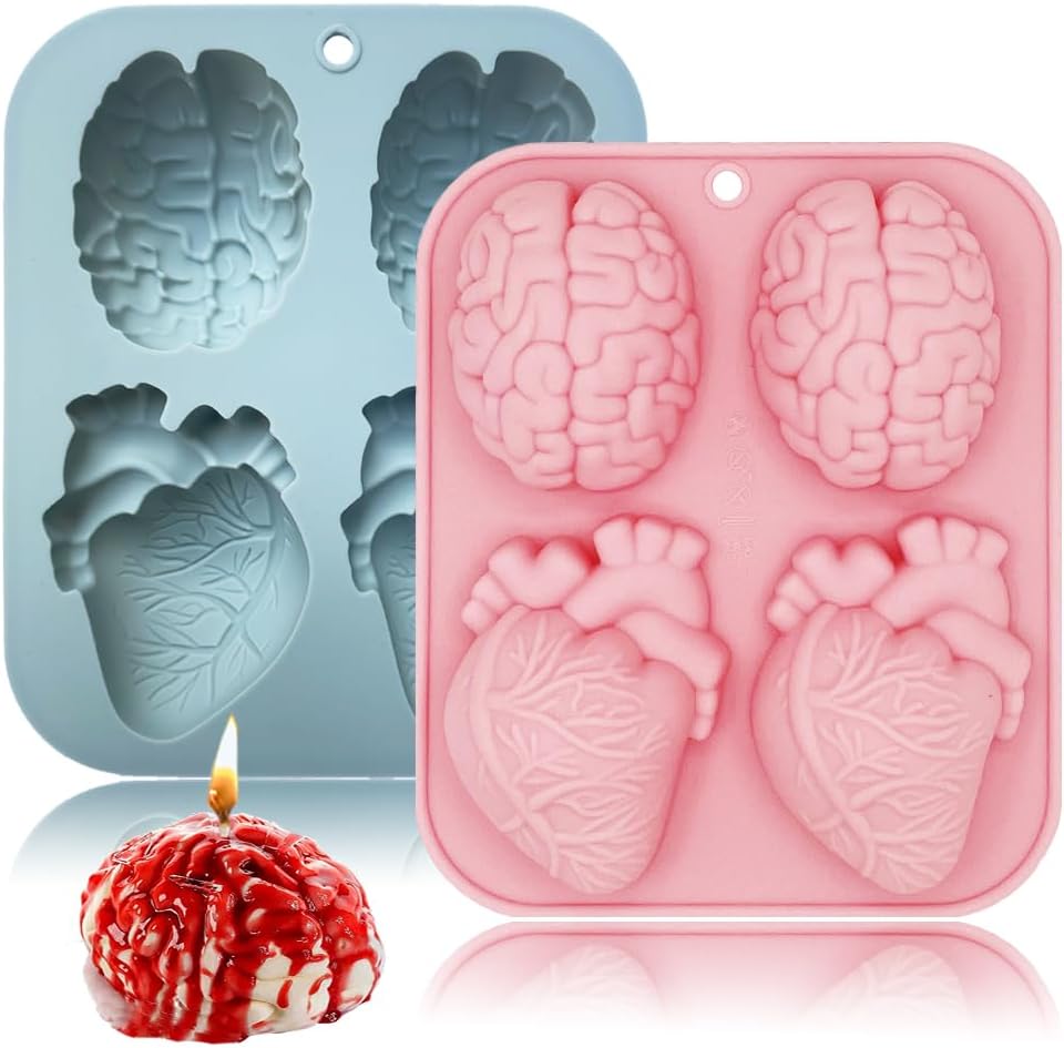 Human Brain Heart Silicone Molds