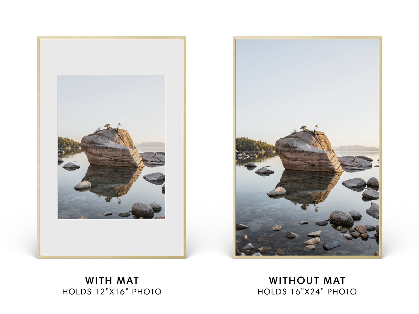 Haus and Hues Aluminum Glass and Matted Picture Frame