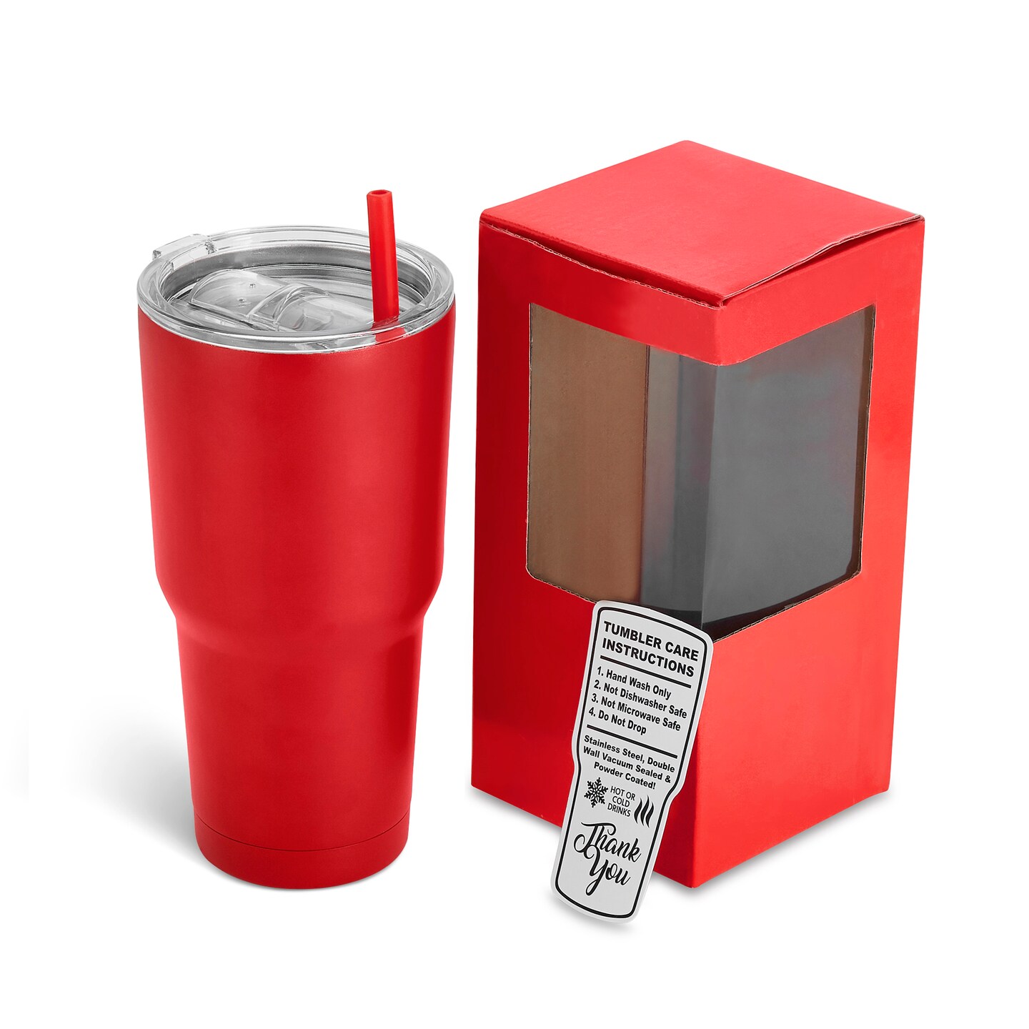 makerflo 30 oz Powder Coated Tumbler with Lid and Straw | Craft-Ready for  DIY Gifts & Personalization (Laser Engravable, UV DTF, Epoxy, Vinyl) - Not  for sublimation and DTF, Color: Red, Size: 12 | Michaels