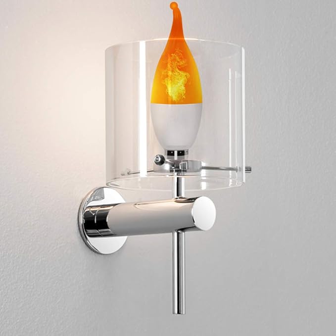 LED Flame Light Bulbs,3 Modes Fire Light Bulb E12 Base, Christmas Decorations Outdoor Indoor Home, Lights Bulbs (Yellow, 6Pack)