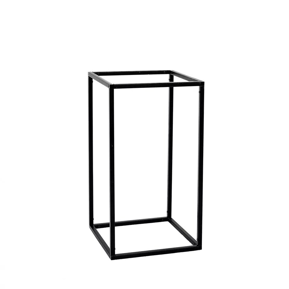 2 pcs 16&#x22; tall Matte Black Geometric Metal Stands Wedding Flower Vase Holders