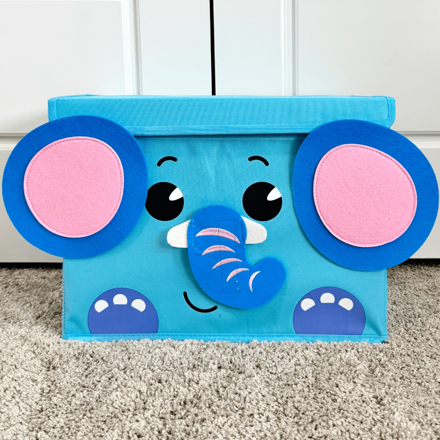 QUOKKA Elephant Toy Storage Box for Kids | Toy Chest Organizer