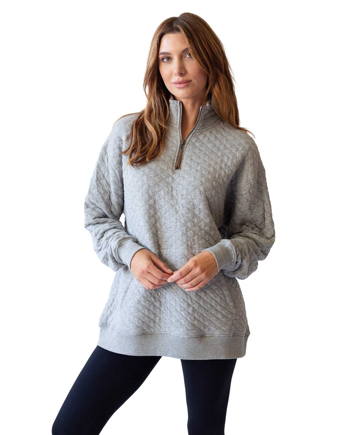 Ladies&#x27; Quilted QZip Pullover