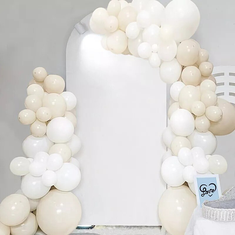 95 White Beige Latex Balloons Garland Arch Party Decorations Kit Party Events