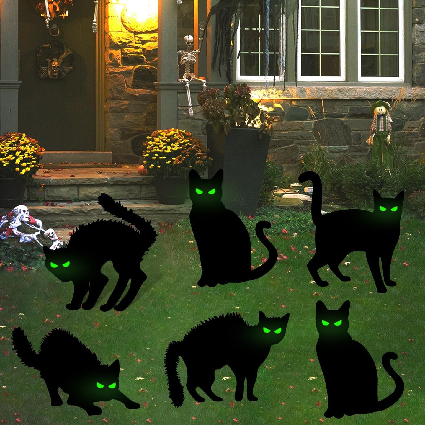 Black Cat Halloween Decorations Yard