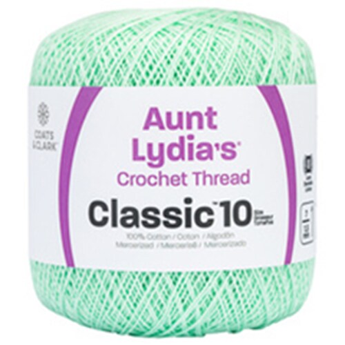 Coats &#x26; Clark Aunt Lydia&#x27;s Crochet Thread Cotton Classic 10-6 Skein Assortment (Ocean)