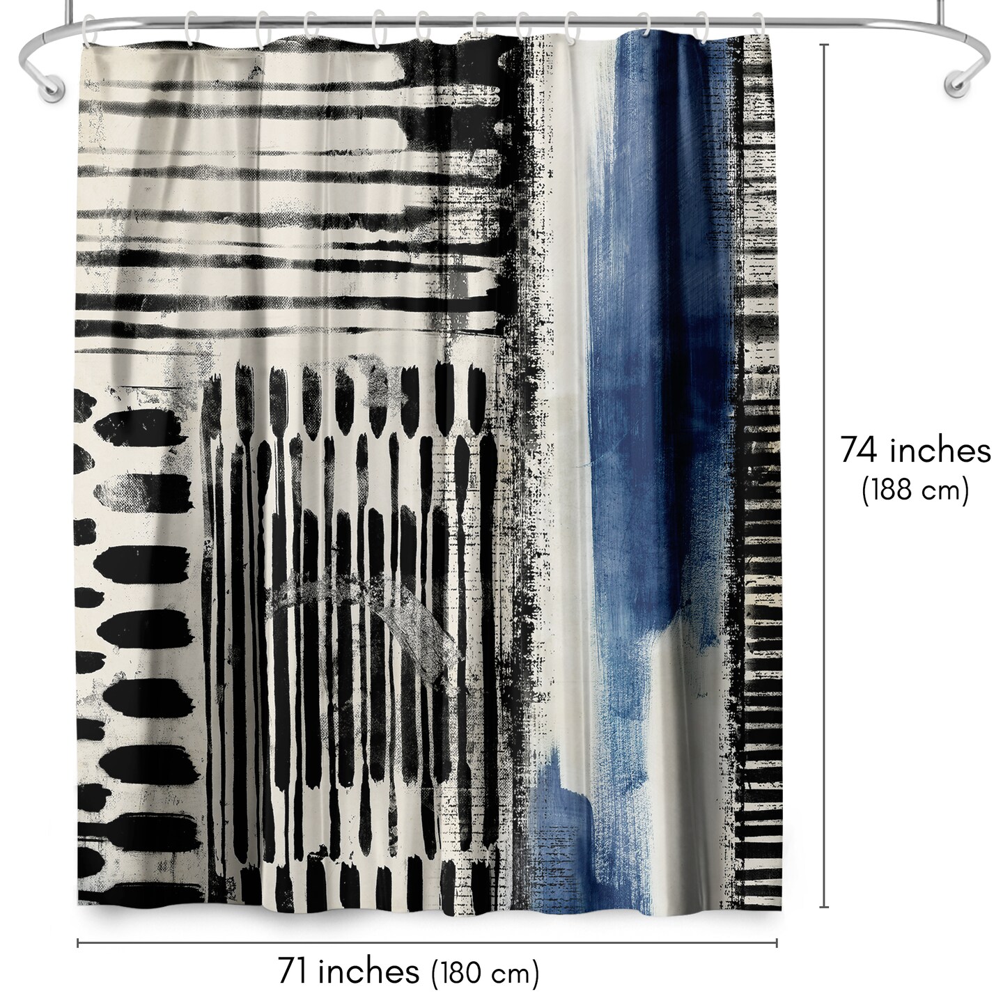 Abstract Shower Curtain No Borders Shower Curtain by PI Creative Art