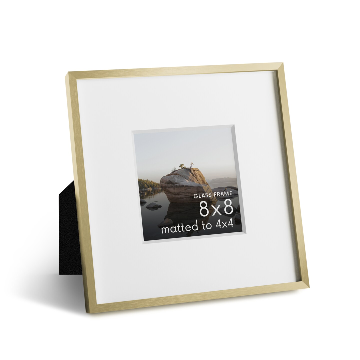 Haus and Hues Aluminum Glass and Matted Picture Frame
