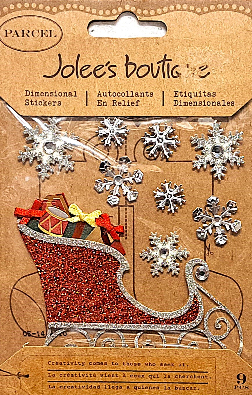 Jolee&#x27;s Boutique Vintage Santa&#x27;s Sleigh Dimensional Stickers