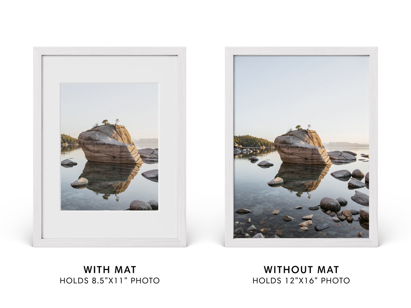 Haus and Hues Oak Wood Picture Frames Matted with Real Glass