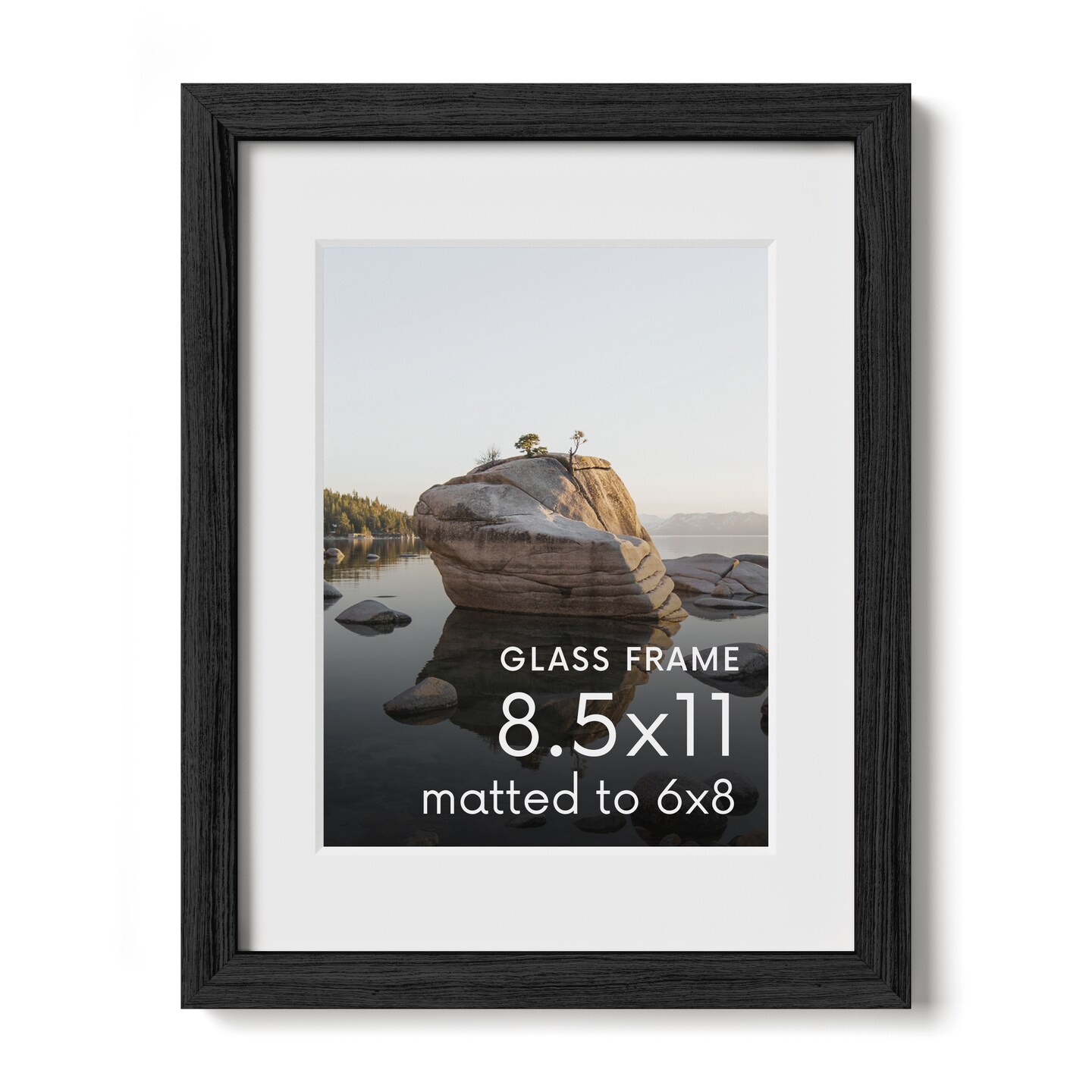 Haus and Hues Oak Wood Picture Frames Matted with Real Glass