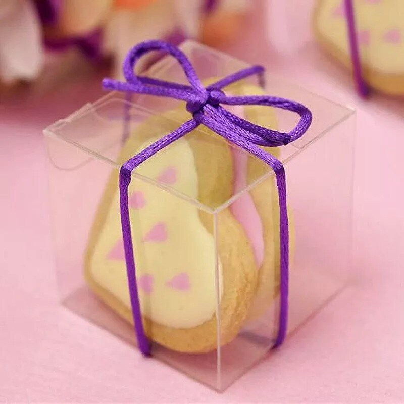 50 Clear PVC Wedding Party Favors GIFT Boxes Supply Cute Wedding Decorations