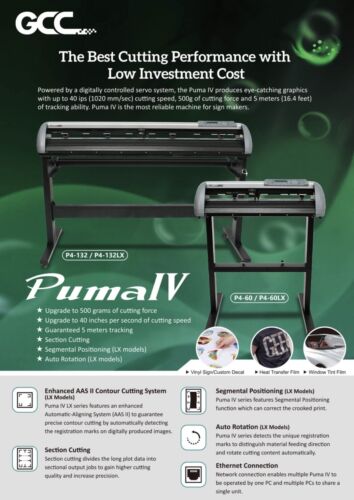 GCC Puma IV LX P4-60LX Vinyl Cutter For Sign And HTV 24&#x201D; (61 Cms) WITHOUT BASE