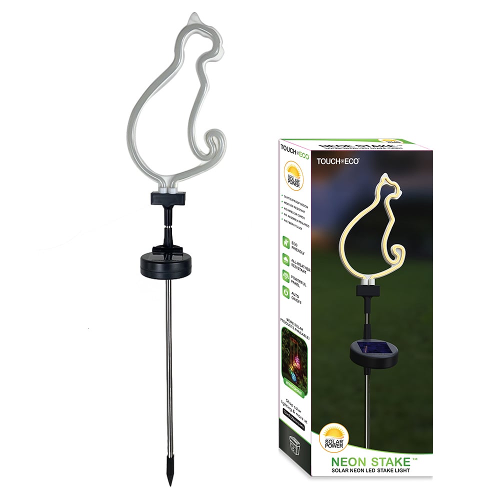 Solar Led Neon Garden Stake Light 4 Styles Outdoor Colorful Decorative Eco-Friendly