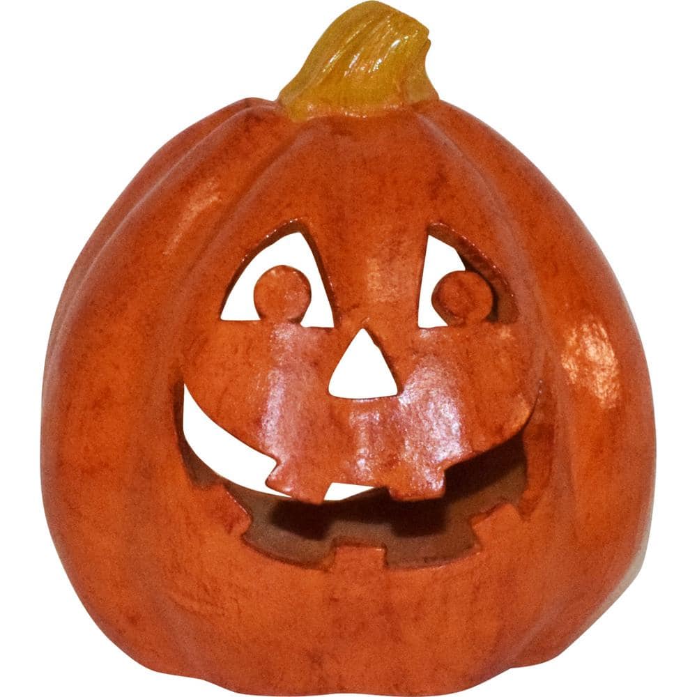 8.5 Inch Dia Halloween Tabletop Jack O Lantern