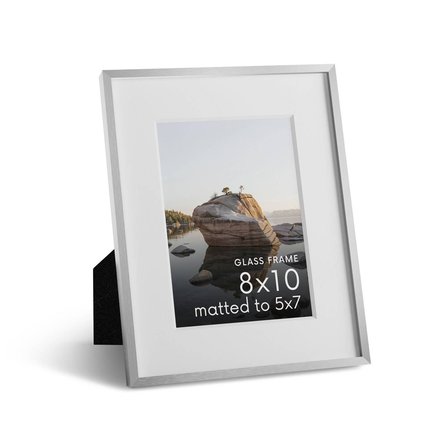 Haus and Hues Aluminum Glass and Matted Picture Frame