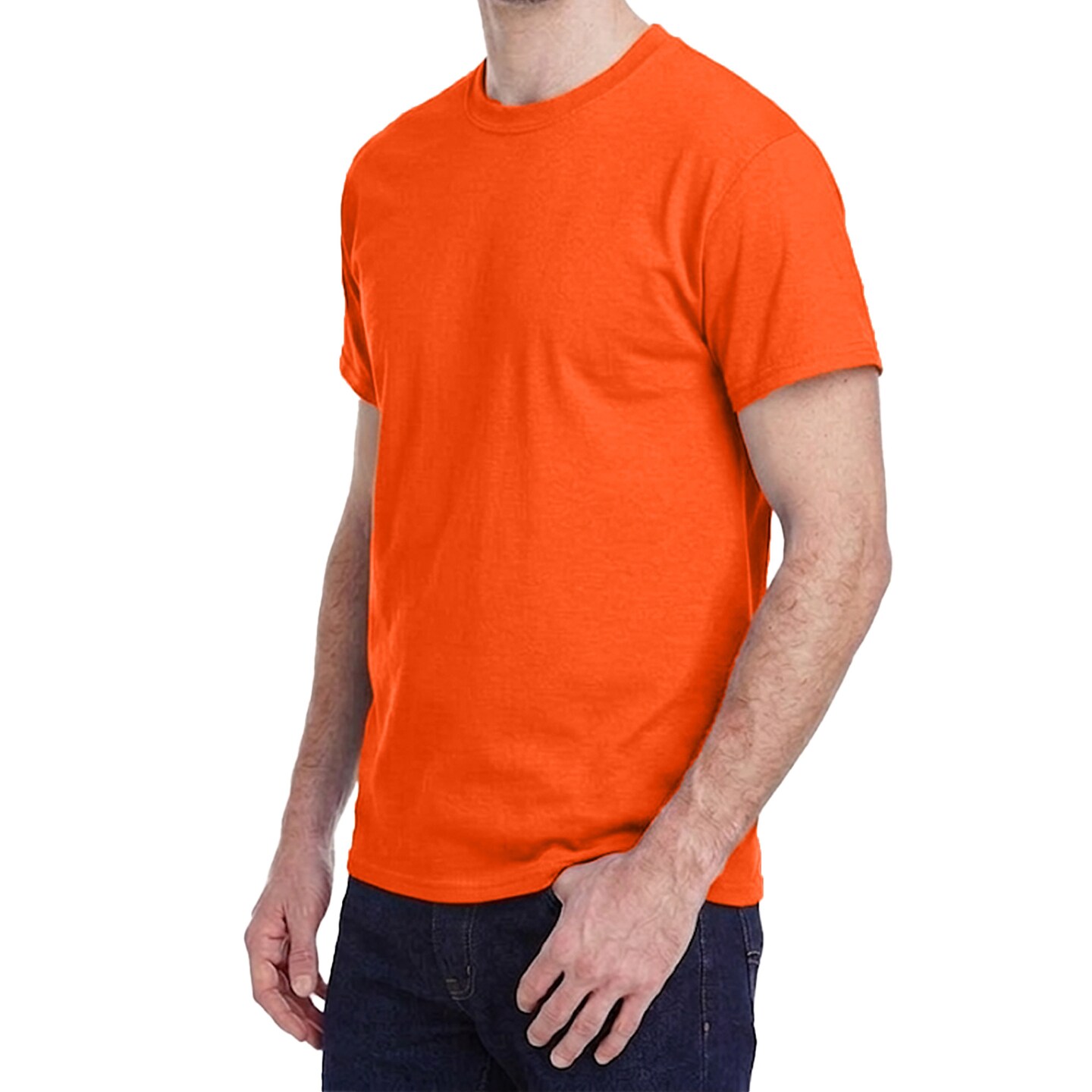 Gildan Heavy Cotton Crewneck T-Shirt Craft Bundle, Orange Unisex Short Sleeve Blanks for DIY Printing (2–14 Pack)