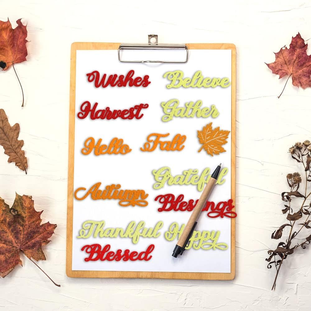 Fall Thanksgiving Words Cutting Dies for Card Making and Photo Album Decorations