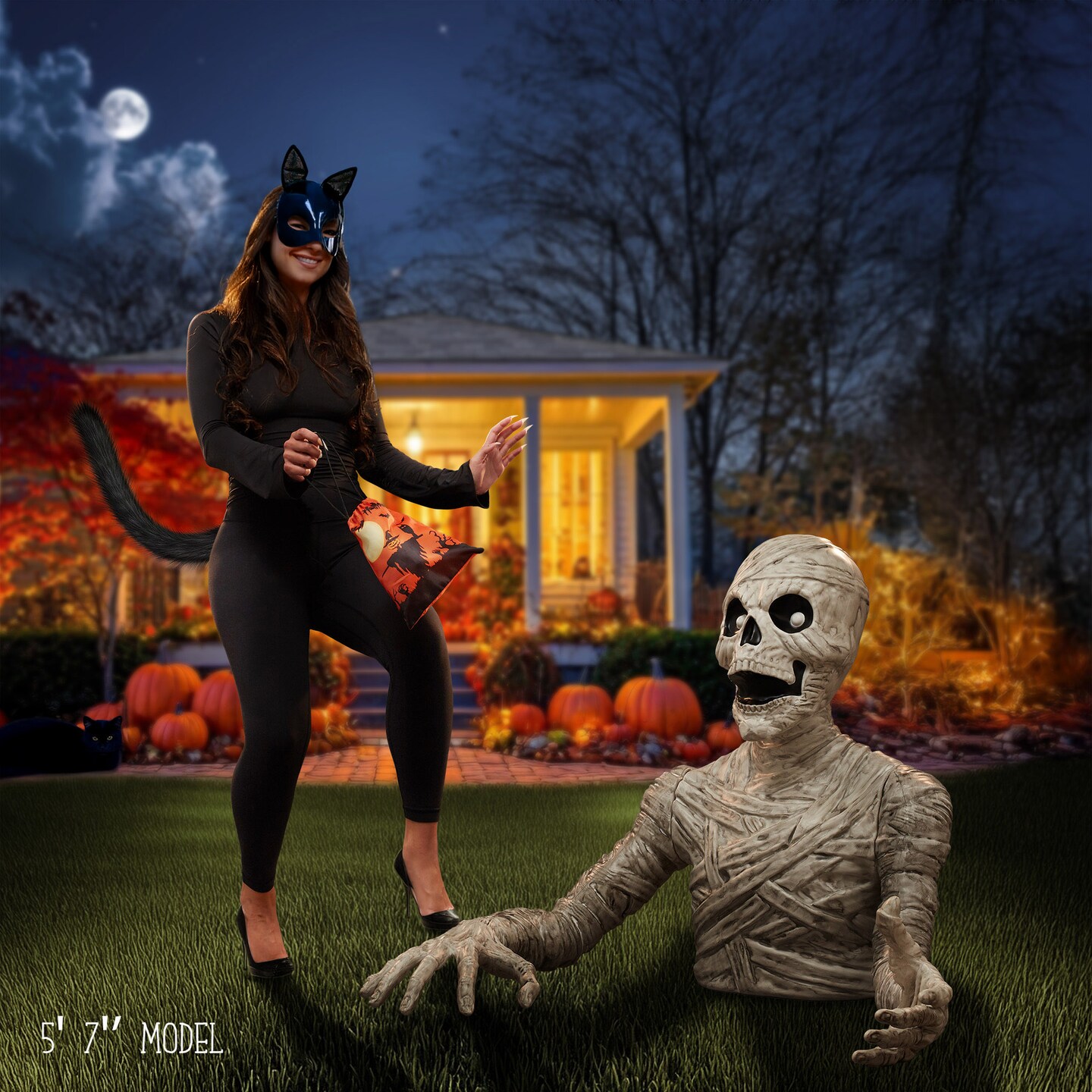 BOO BOX 36&#x22; Halloween Groundbreaking Decoration - Scary Outdoor Halloween Decor for Porch or Yard
