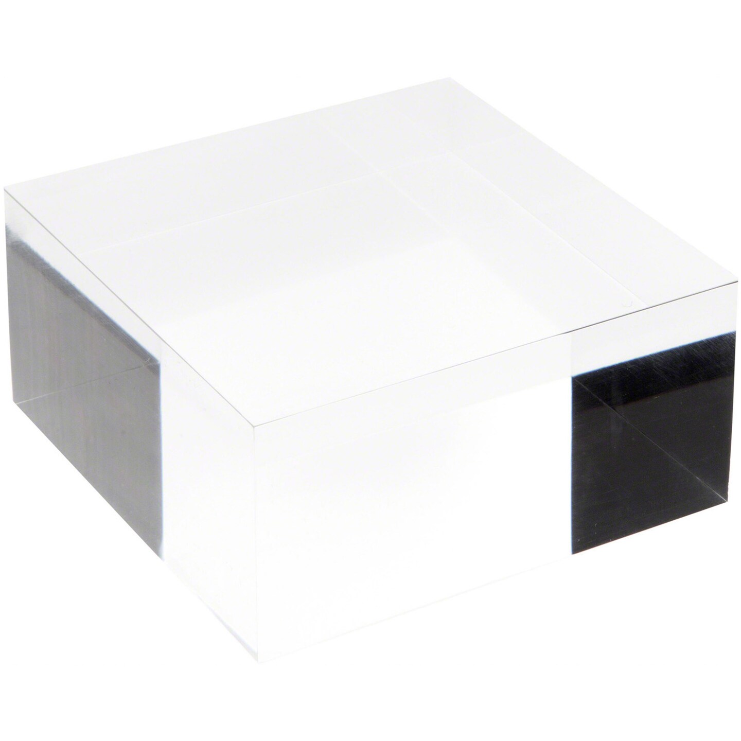 Plymor Clear Polished Acrylic Square Display Block