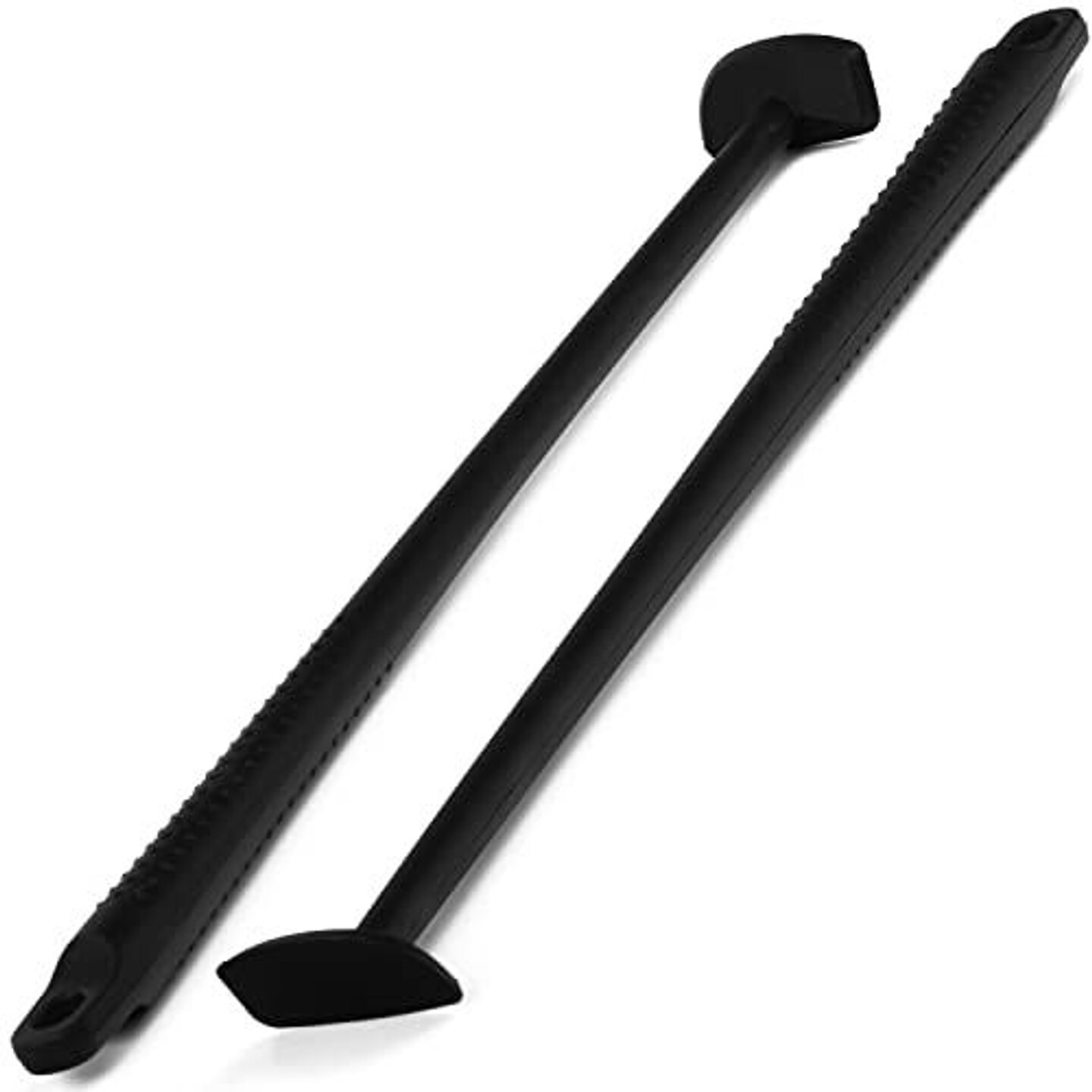 IMPRESA Silicone Blender Spatula & Jar Scraper - Extra Long Reach Blender Spatula - Under-Blade Food Processor Scraper - 14 Inch, Pack of 2, Black