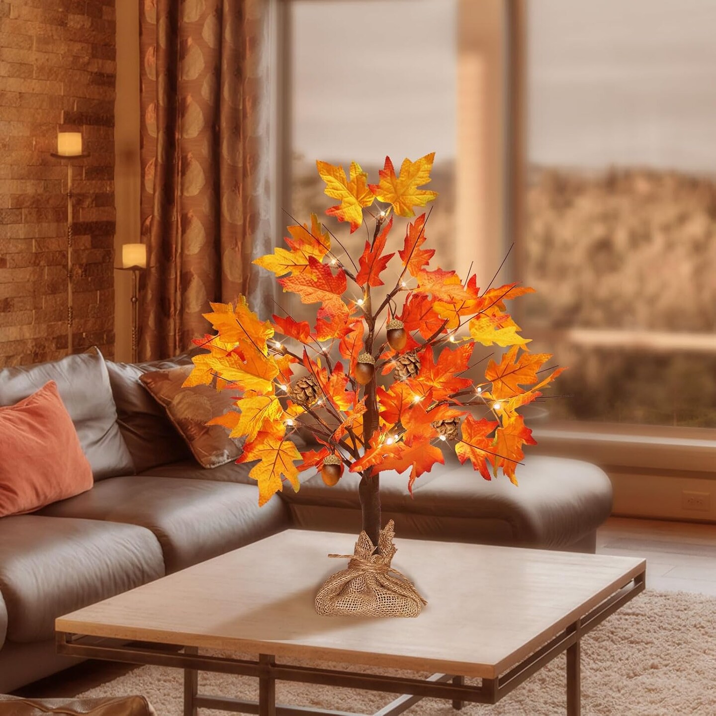 Falll Tree with Lights