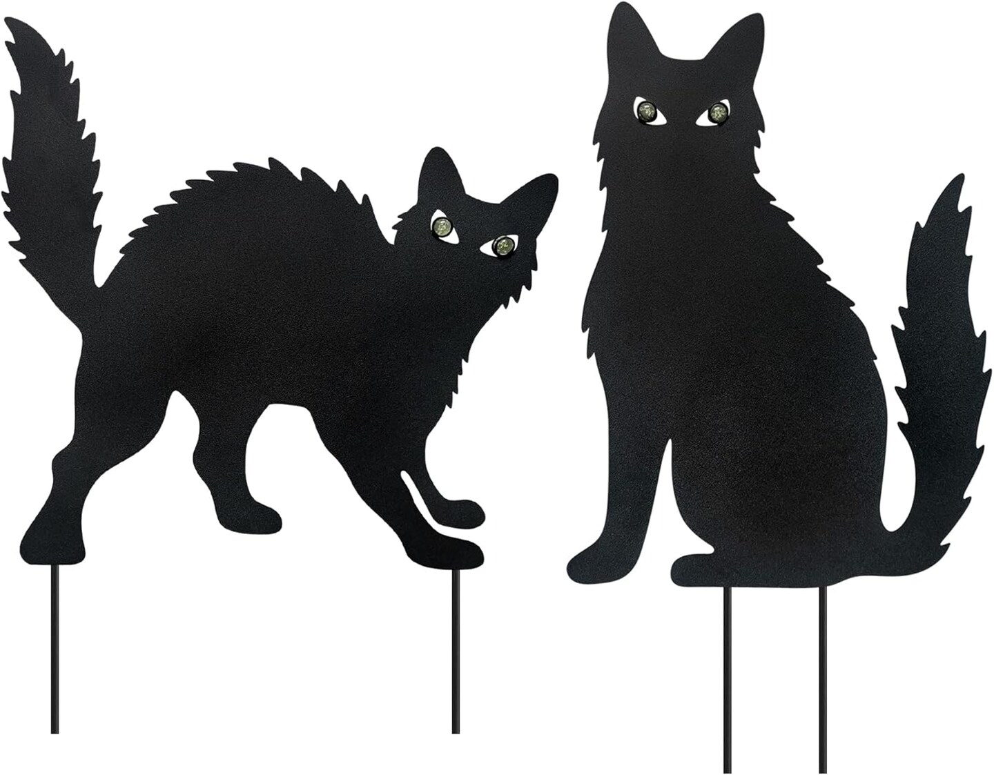 Set of 2 - Cat Stake - Halloween Outdoor Decorations