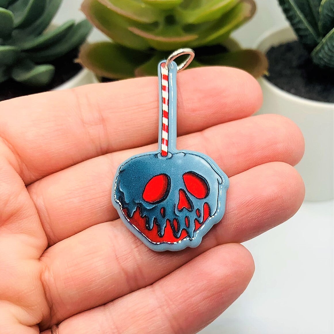 Creepy Christmas Poison Apple Charms, 27x47mm