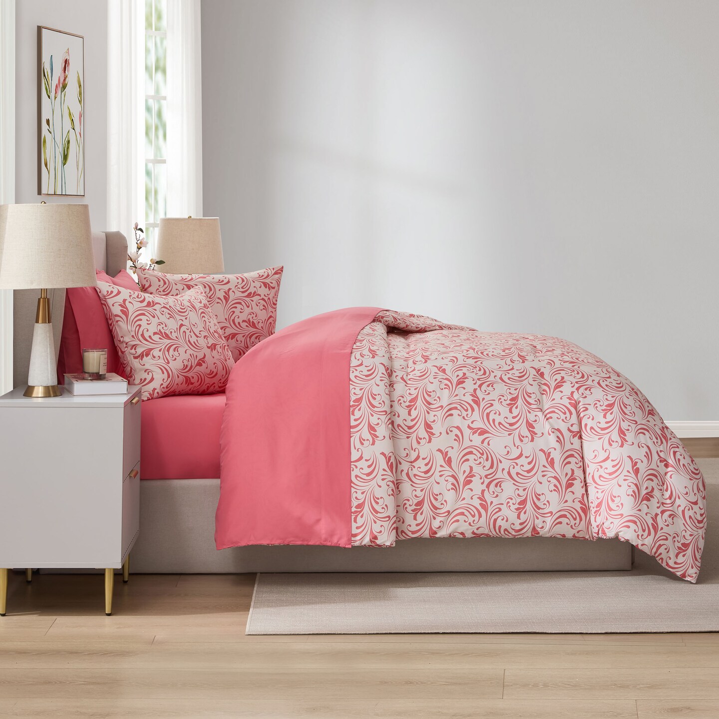 Nestl 7 Pc Biomorphic Design Full Comforter Sets with Sheets