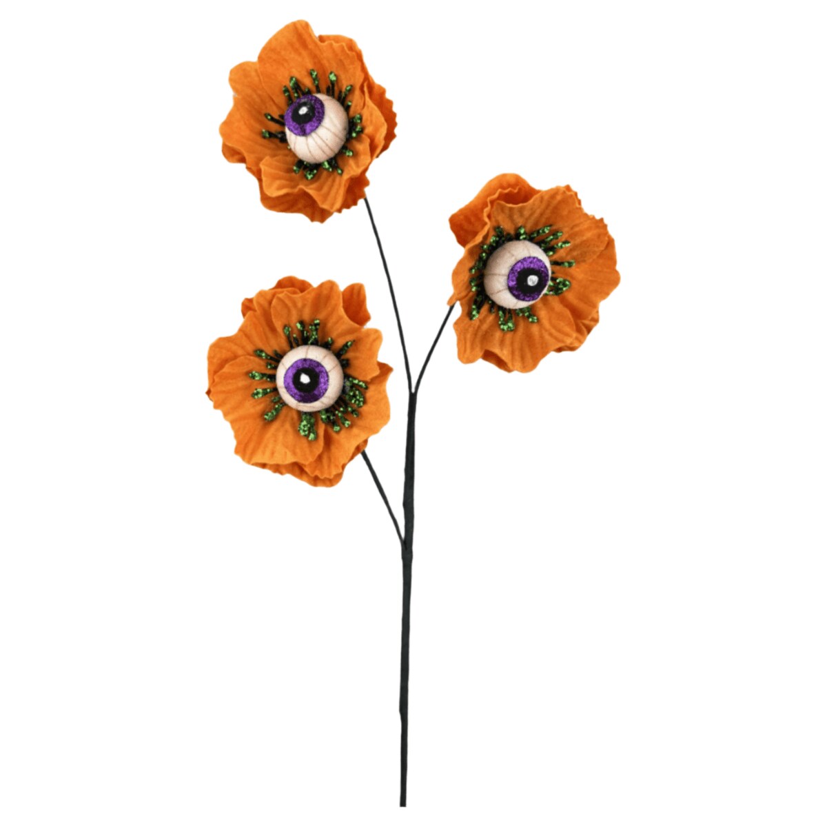 24&#x22; Eyeball Flower Spray: Orange