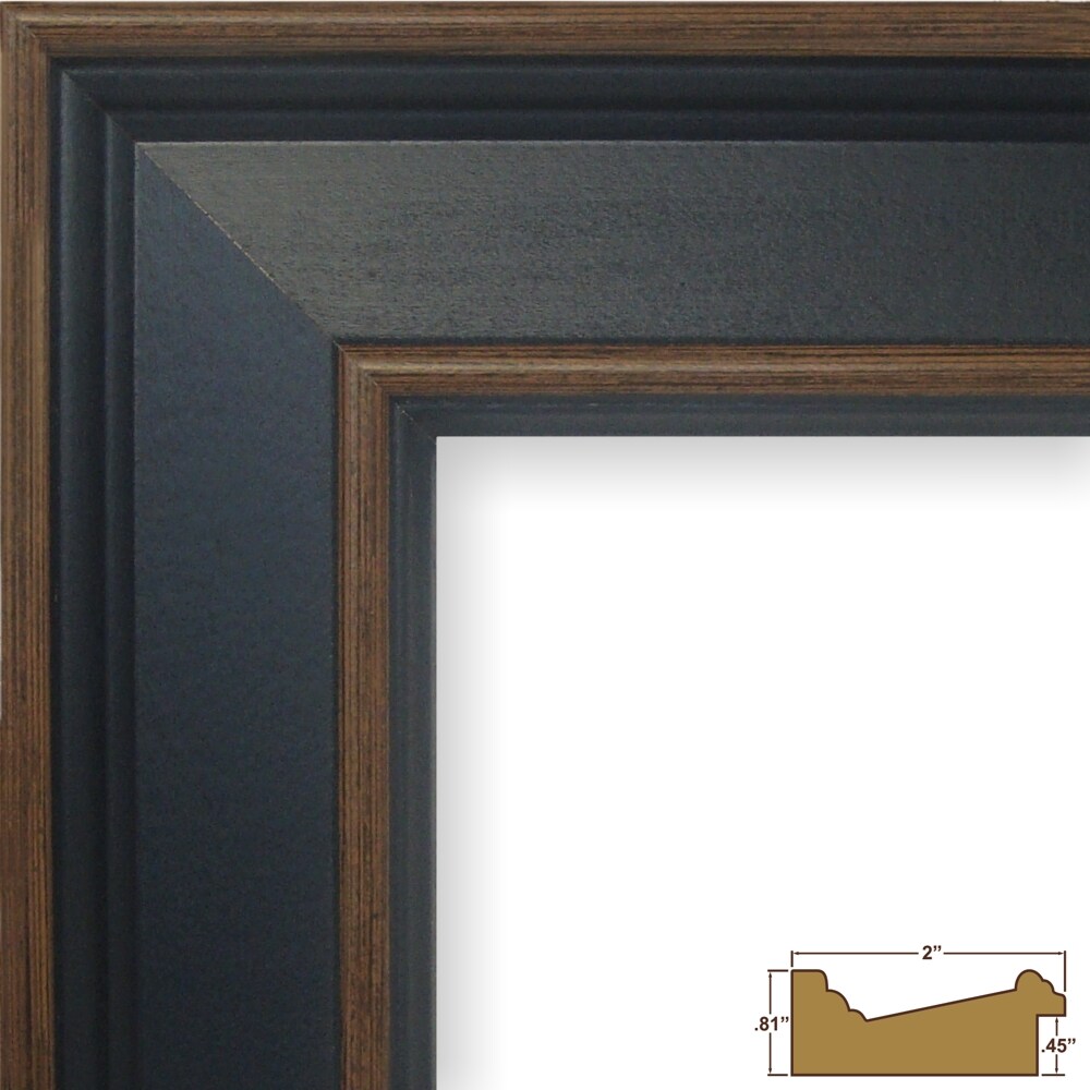 Country Estate 2&#x22;, Blue Hardwood Matted Picture Frame by wallsthatspeak