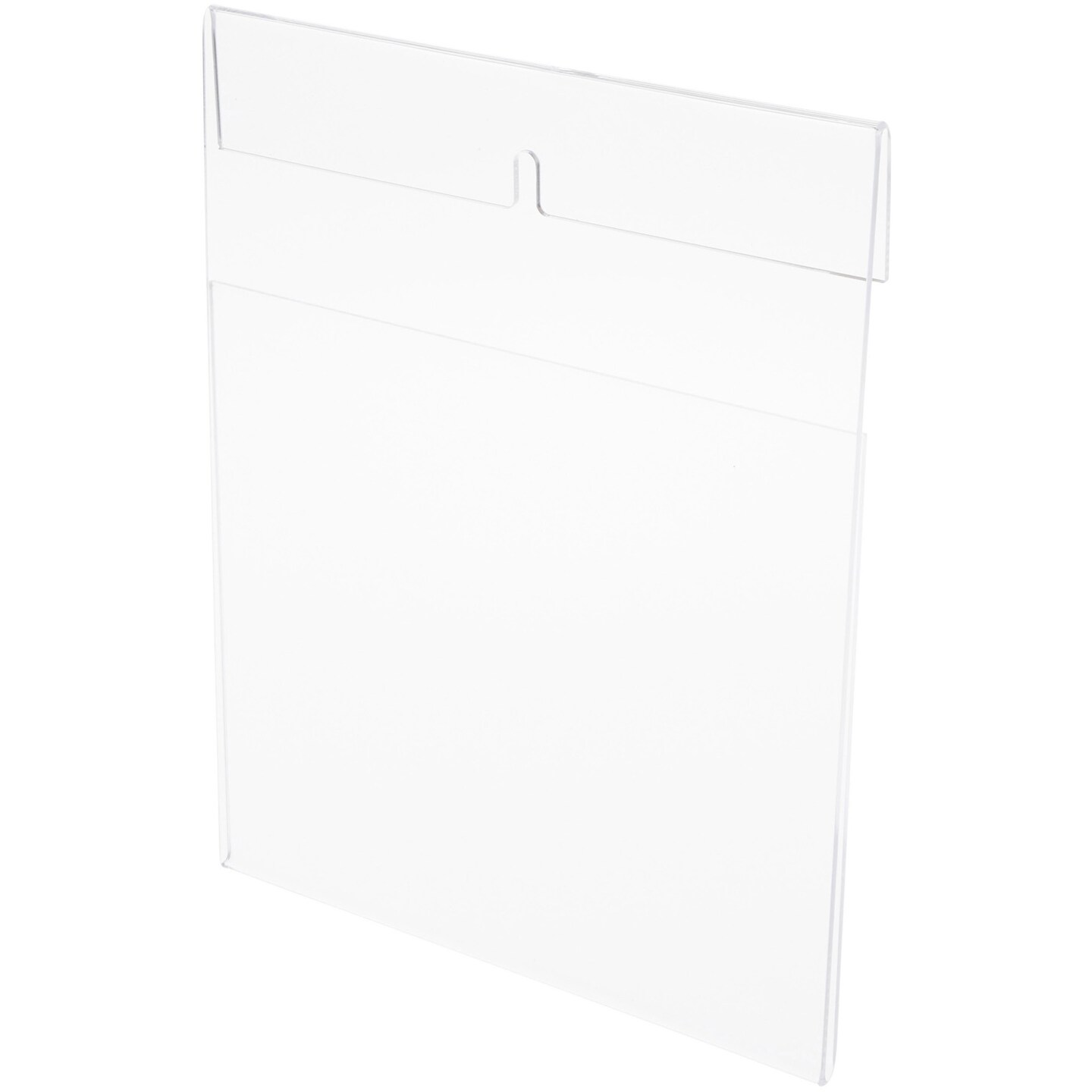 Plymor Clear Acrylic Top-Fold Literature Sign Holder Frame (Wall Mount), 8" W x 10" H