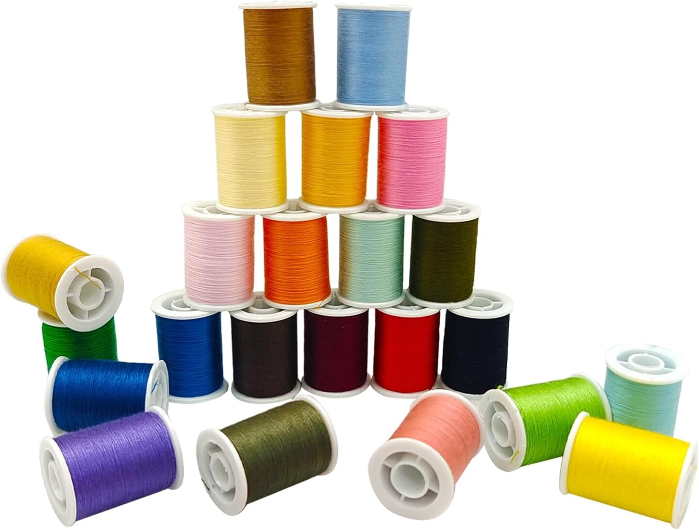 Polyester Sewing Thread Set - 30 Assorted Colors, 50 Yards per Thread Spool