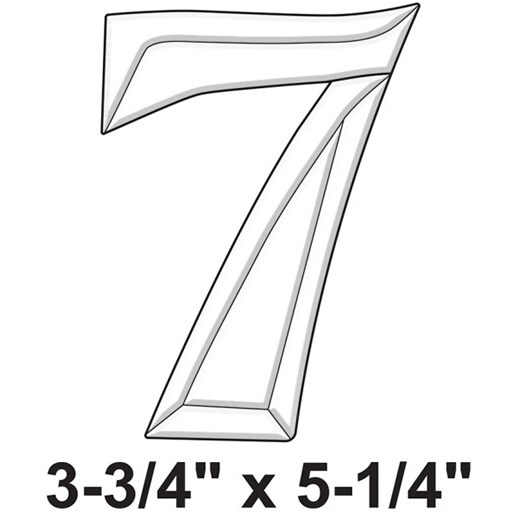 3-3/4"x5-1/4" Exquisite Clear Glass Number 7 Bevel Cluster BN7