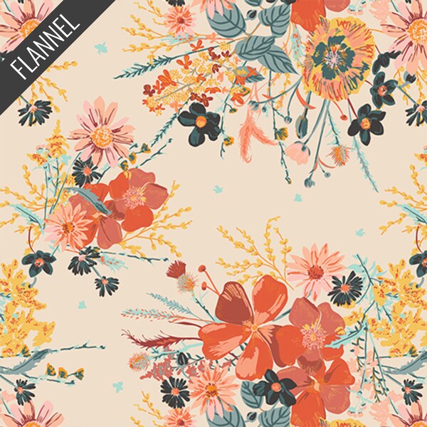 Painted Prairie Flannel in Six (f6003) | Art Gallery Flannel | AGF Studio | Art Gallery