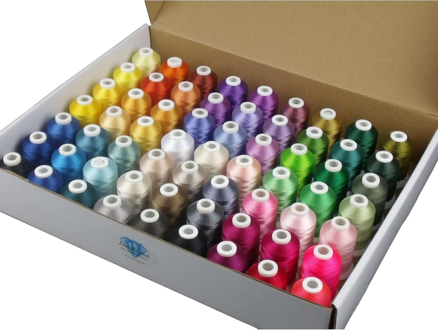 63 Colors Polyester Compatible with Brother Embroidery Machine Thread Kit