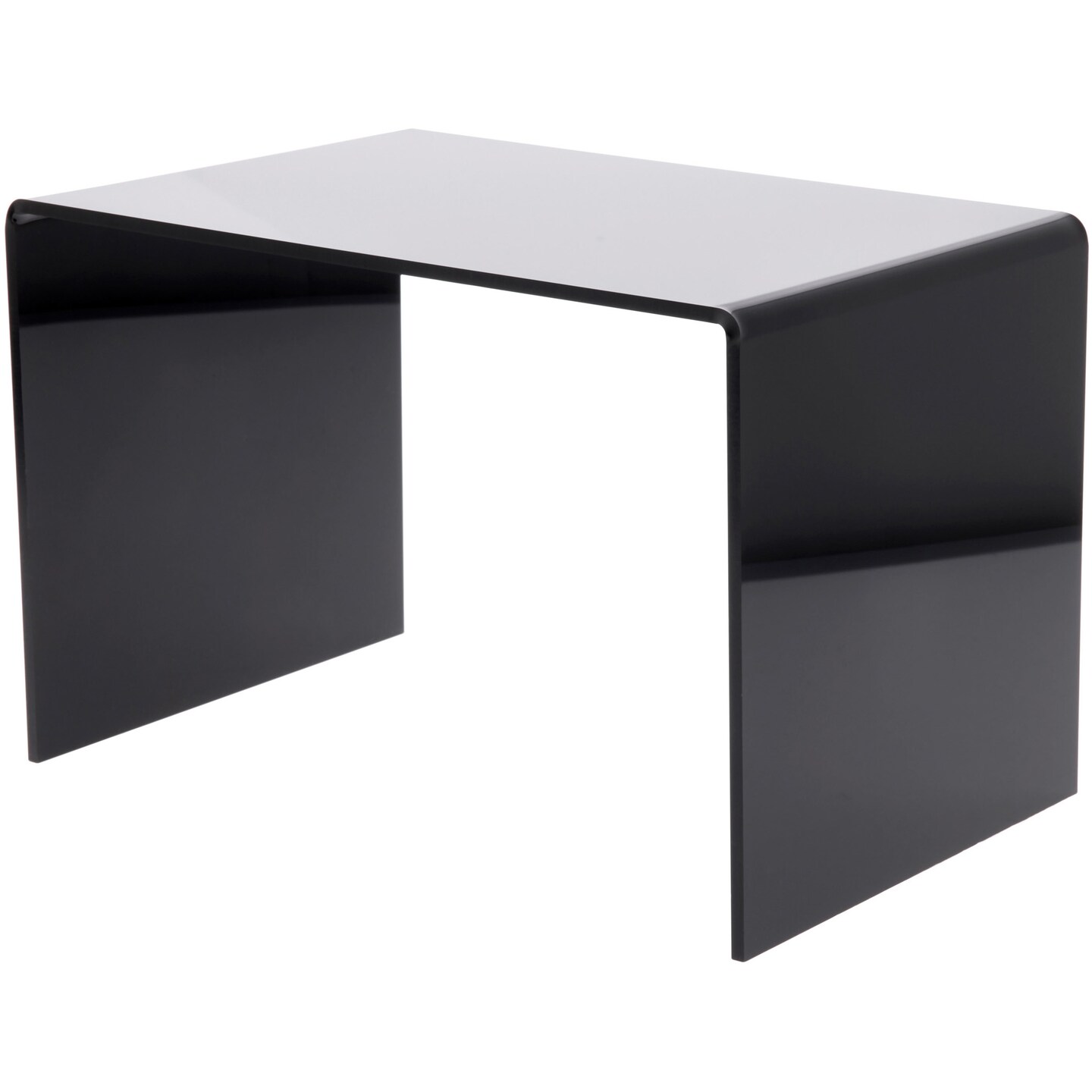 Plymor Black Acrylic Rectangular Display Riser, 9" H x 13.5" W x 9" D (1/4" thick)