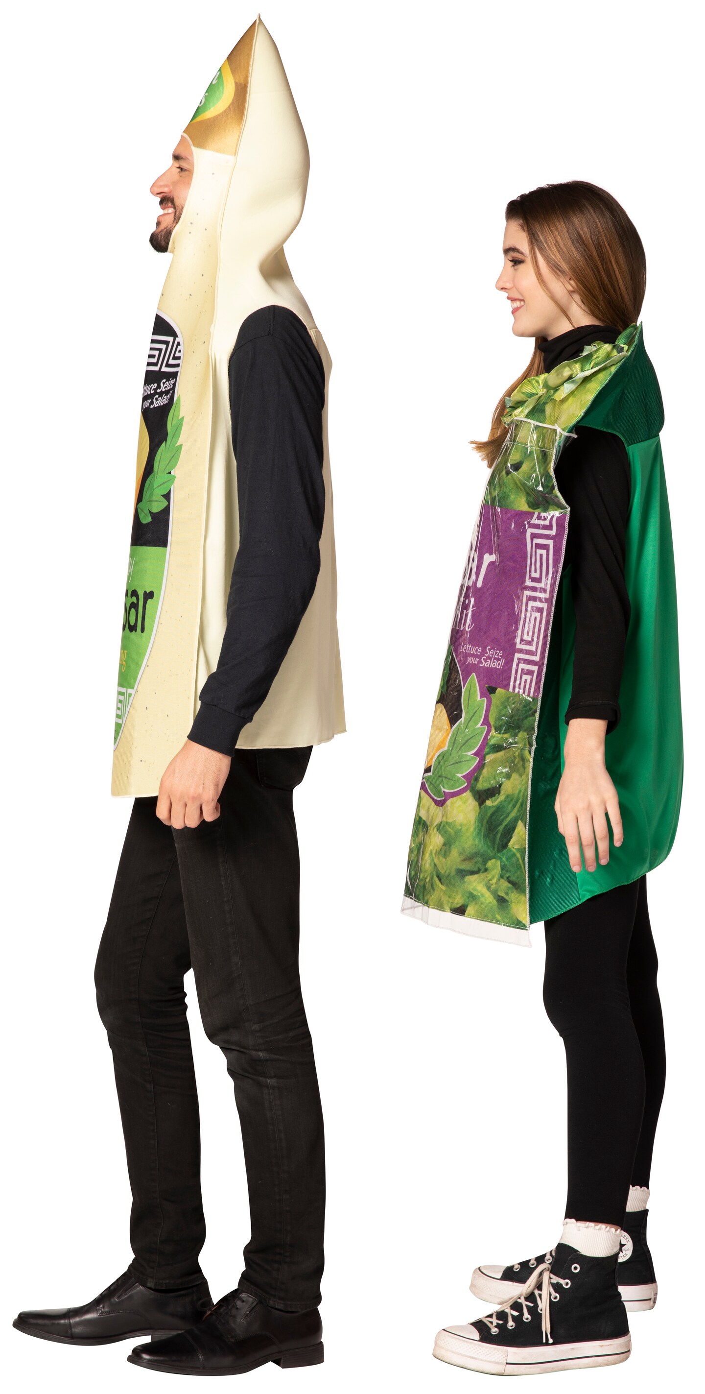 Caesar Salad Bag &#x26; Caesar Dressing Couples Halloween Costume, Adult One Size
