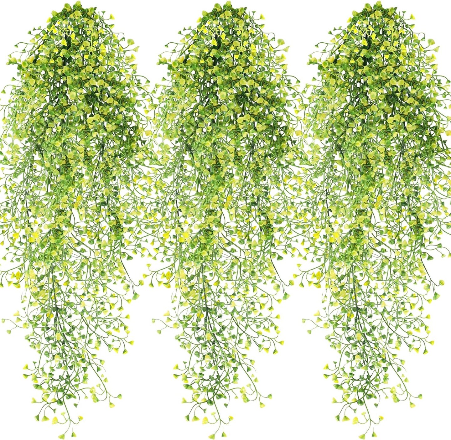 3pcs Fake Hanging Plants Ferns Ivy Vines for Indoor Outdoor Wall Home Decor