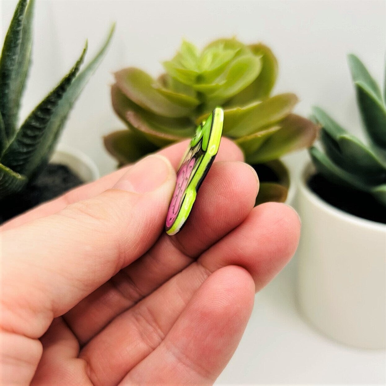 Acrylic Zombie Mouth Halloween Charm, 28x29mm