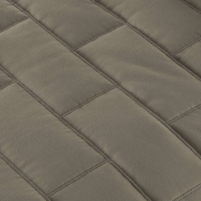 Taupe Brushed Microfiber Bedding Set with Reversible Pattern and Machine Washable for Home