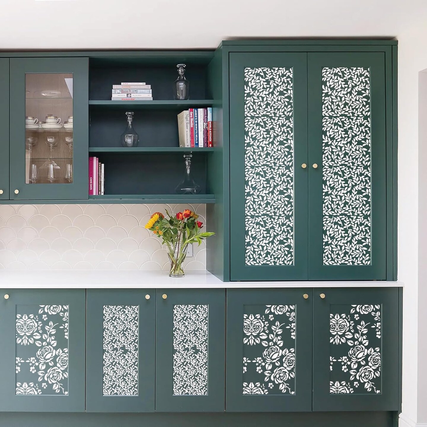 Floral Stencil Art for Painting, Texture Leaf Background (Floral)